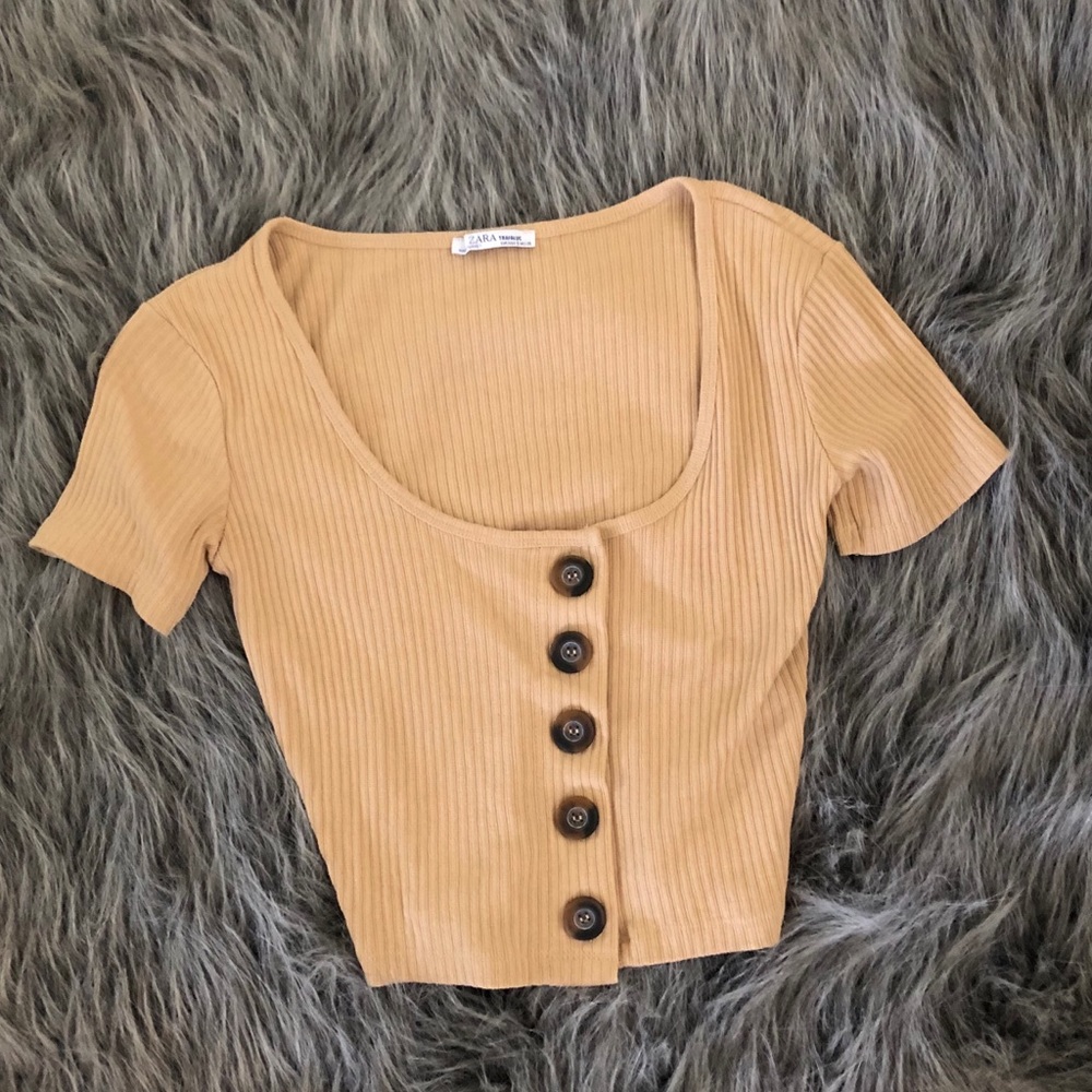 ZARA beige top🤎